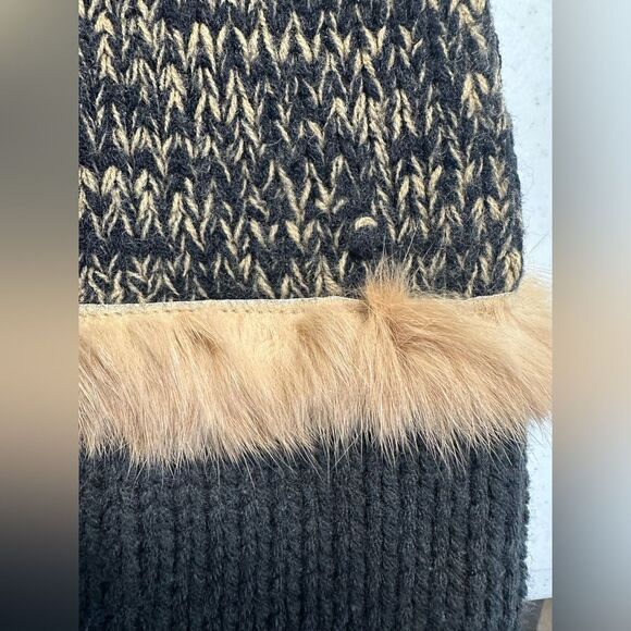 VINTAGE Carducci Women’s Large 80’s Fur Sequin Chunky Knit Wool Mob Wife Sweater - Picture 4 of 11